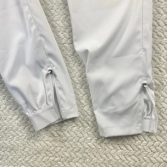 Primo Jogger Pants Mens 32 Regular White Golf Performance Tapered Ankle Zip - Picture 6 of 15